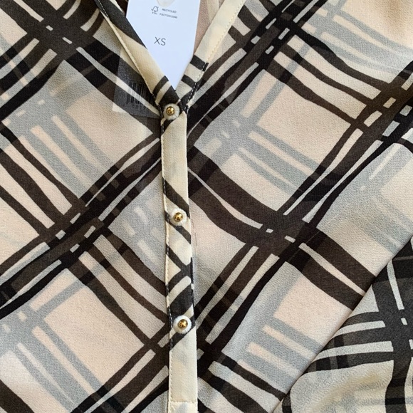 NWT! Banana Republic Sheer long Sleeve Blouse Size XS - Picture 7 of 11